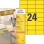 Etikety farebné 70x37mm Avery A4 100 hárkov žlté 