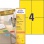 Etikety farebné 105x148mm Avery A4 100 hárkov žlté 