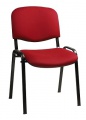 Konferenčná stolička ISO N červená, kostra čierna