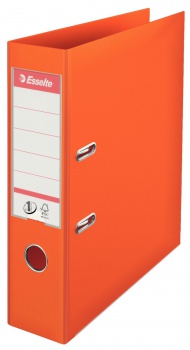 Pákový zakladač Esselte - A4, s kapsou, plastový, chrbát 7,5 cm, oranžová