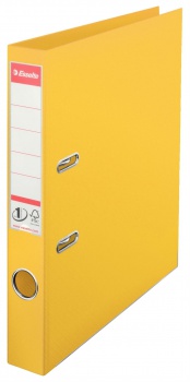 Pákový zakladač Esselte - A4, s kapsou, plastový, chrbát 5 cm, žltá