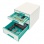 Zásuvkový box Leitz WOW, 4 zásuvky, biely/ľadovo modrý