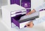 Zásuvkový box Leitz WOW, 4 zásuvky, biely/purpurový
