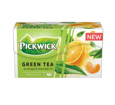 Zelený čaj Pickwick - Pomaranč & mandarínka, 20x 1,5 g