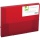 Box na spisy Q-Connect s gumičkou - A4, 2,5 cm, transparentne červená