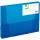 Box na spisy Q-Connect s gumičkou - A4, 2,5 cm, transparentne modrá 2,5cm