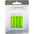 Alkalické batérie Q-Connect - AAA, 1,5 V, LR03, 4 ks