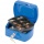 Kovová kasa Q-Connect s mincovníkom - 15 x 7,5 x 12 cm, modrá