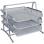 Drôtený stojan s 3 odkladačmi 350x275x278mm strieborný 
