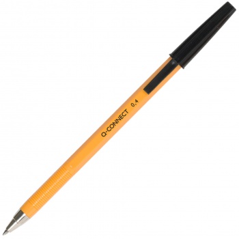 Guľočkové pero Q-Connect - jednorazové, čierne