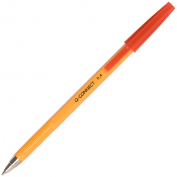 Guľočkové pero Q-Connect - jednorazové, červené