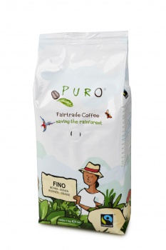 Zrnková káva Fairtrade Puro - Fino, 1 kg