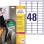 Vodeodolné samolepiace etikety Avery Zweckform - 45,7 x 21,2 mm, 480 ks