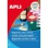 Etikety farebné 210x297mm APLI A4 20 hárkov krémové 