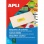 Etikety farebné 70x31mm APLI A4 100 hárkov žlté 