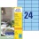 Etikety farebné 70x37mm Avery A4 100 hárkov modré 