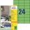 Etikety farebné 70x37mm Avery A4 100 hárkov zelené 