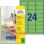 Etikety Avery odnímateľné 63,5x33,9 mm, zelené 