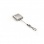 Výsuvný kotúč kovový hranatý s karičkou DURABLE JOJO CHROME QUADRO strieborný 1ks 