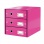 Zásuvkový box Leitz Click & Store 3 zásuvky metalická ružová 