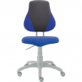 Detská rastúca stolička FUXO S-LINE modro/sivá (Suedine)
