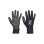 Rukavice pletené, bezšvové, polyester Bunting Black Evolution, veľ. 10/XL