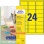 Etikety Avery odnímateľné 63,5x33,9 mm, žlté 