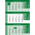 Trojmesačný kalendár zelený 2023