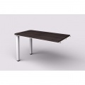 Prídavný stôl Lenza Wels, 130x76,2x70cm, kovové nohy - wenge