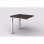 Prídavný stôl Lenza Wels, 80x76,2x70cm, kovové nohy - wenge