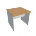 Rokovací stôl Gate, 80x75,5x80 cm, dub/sivá