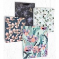 Papierová taška 180x230mm textilné ušká vo farbe tašky mix 4 motívov bez možnosti výberu Kvety