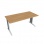 Pracovný stôl Flex, 160x75,5x80 cm, dub/kov