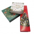 Súprava vianočných darčekových krabičiek 3 veľkosti červená, zelená, biela 3 ks