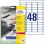 Etikety odolné na špeciálne použitie Avery `šachovnicový vzor` 45,7x21,2mm A4 biele 20 hárkov 