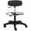 Pracovná stolička NOPA polyuretánová, čierna s aretačným kruhom