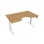 Pracovný stôl Motion Ergo, PO, 2S, 140x70,5-120,5x90 cm, dub/biela