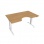Pracovný stôl Motion Ergo, ZO, 3S, 140x61-128,x90 cm, dub/biela