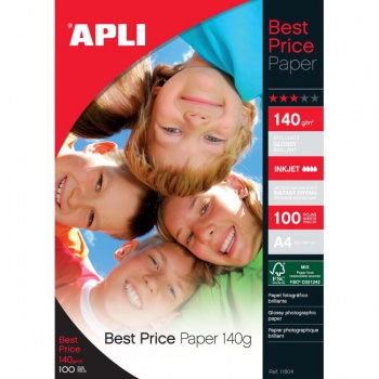 Fotopapier APLI A4 Best Price lesklý, 140g, 100 hárkov