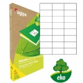 Etikety univerzálne recyklované 70x37mm Agipa A4 100 hárkov 