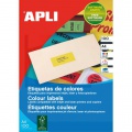 Etikety farebné 70x31mm APLI A4 100 hárkov žlté 