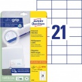 Etikety univerzálne 70x42,3mm Avery A4 25+5 hárkov 