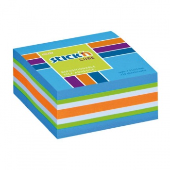 Samolepiaci bloček mini, 51x51 mm, modrý mix 