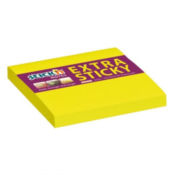 Samolepiaci bloček Stick&#39;n Hopax 76x76 mm, neónovo žltý 