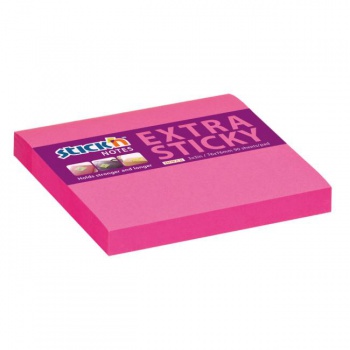 Samolepiaci bloček Stick&#39;n Hopax, 76x76 mm, neónovo ružový 