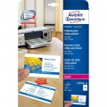 Vizitky, 85x54mm, Avery, A4, saténová úprava ultra biele, 220g 