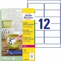 Etikety polyesterové veľmi odolné 99,1x42,3mm Avery A4 biele odnímateľné 20 hárkov 