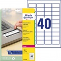Etikety odolné na špeciálne použitie Avery `okamžite viditeľná manipulácia` 45,7x25,4mm biele 