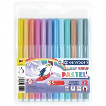 Sada popisovačov Centropen Pastel 7550/12S 