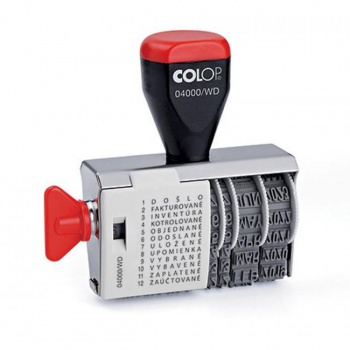 Pečiatka Colop 04000/WD - 12 slov + dátum 
